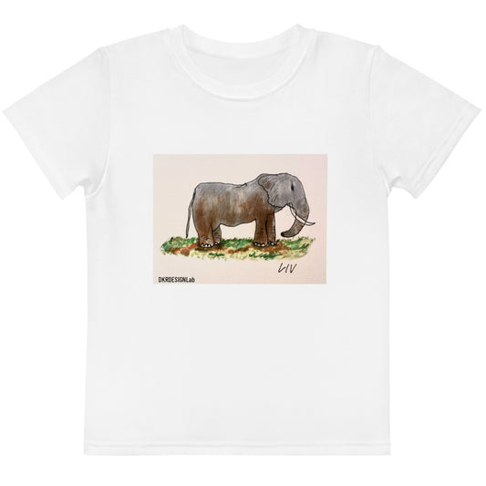 Rose the Elephant Kids crew neck t-shirt