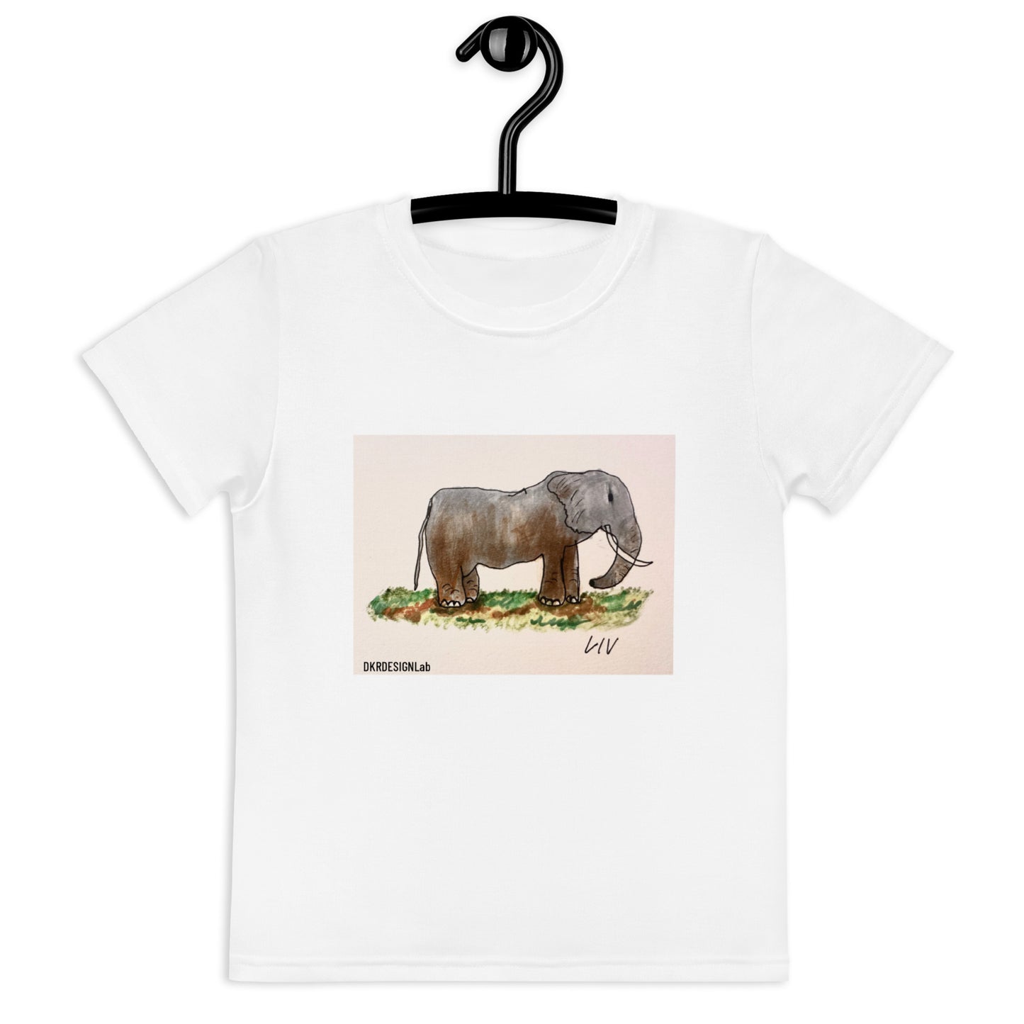 Rose the Elephant Kids crew neck t-shirt