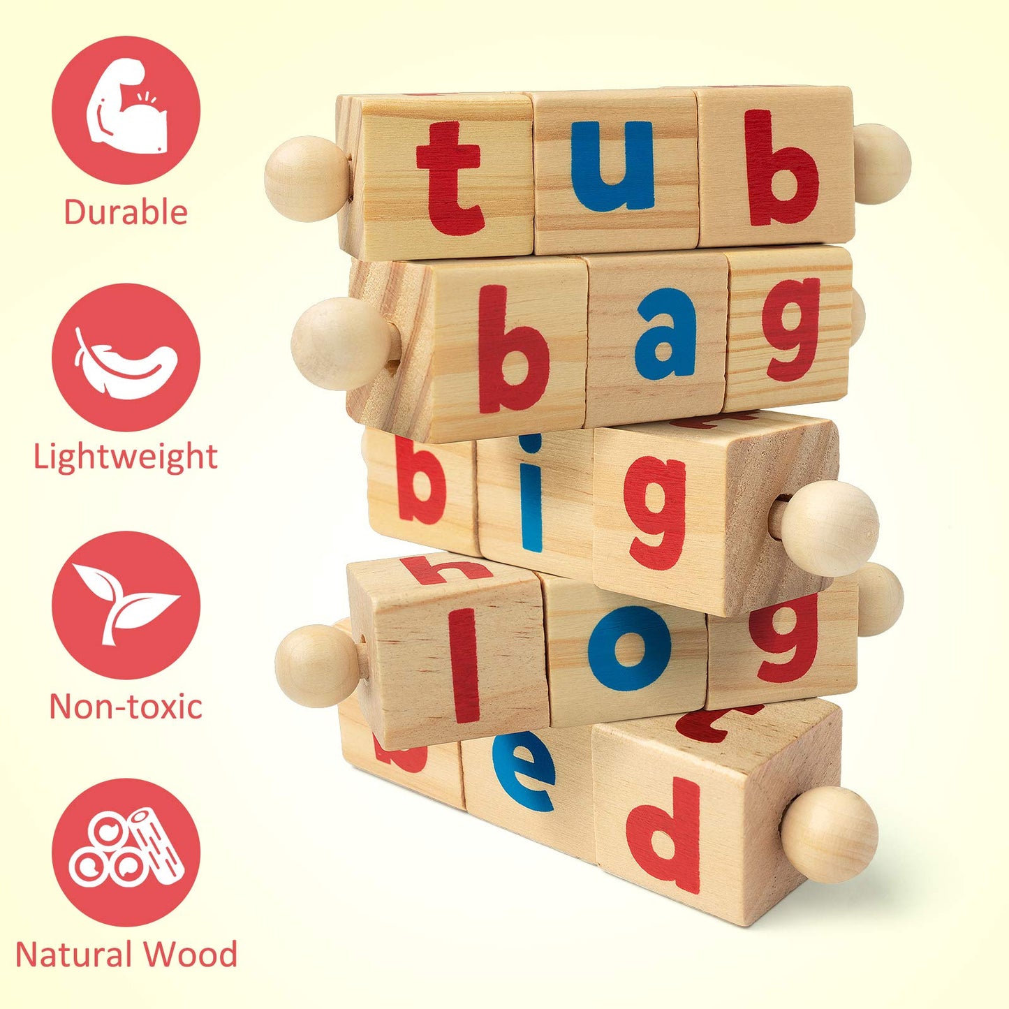 Site Words Montessori Spinning Alphabet Learning Toys