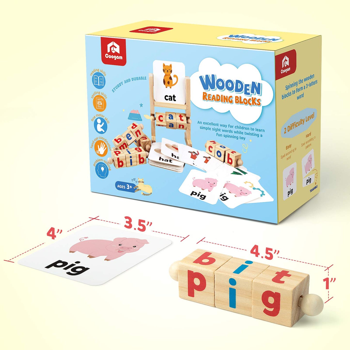 Site Words Montessori Spinning Alphabet Learning Toys