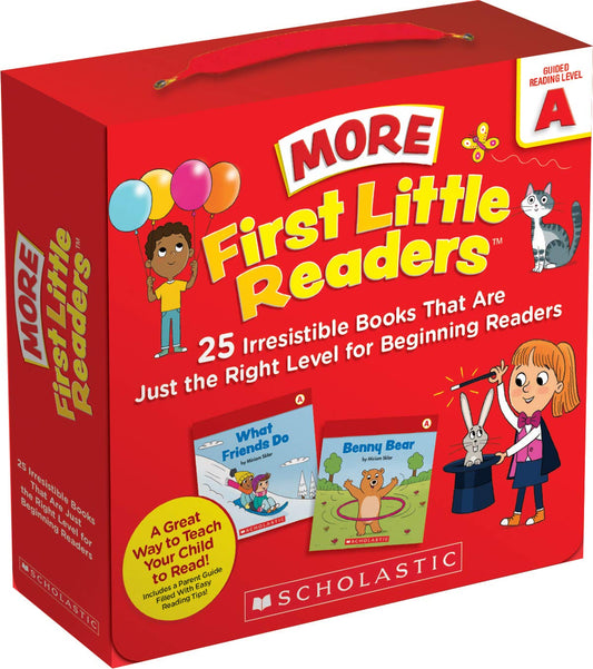 Scholastic SC-709191 First Little Readers: More Guided Reading Level A Books (Parent Pack), 25 book Set