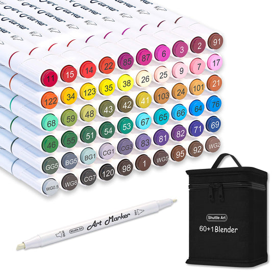 Shuttle Art 61 Colors Dual Tip Art Markers