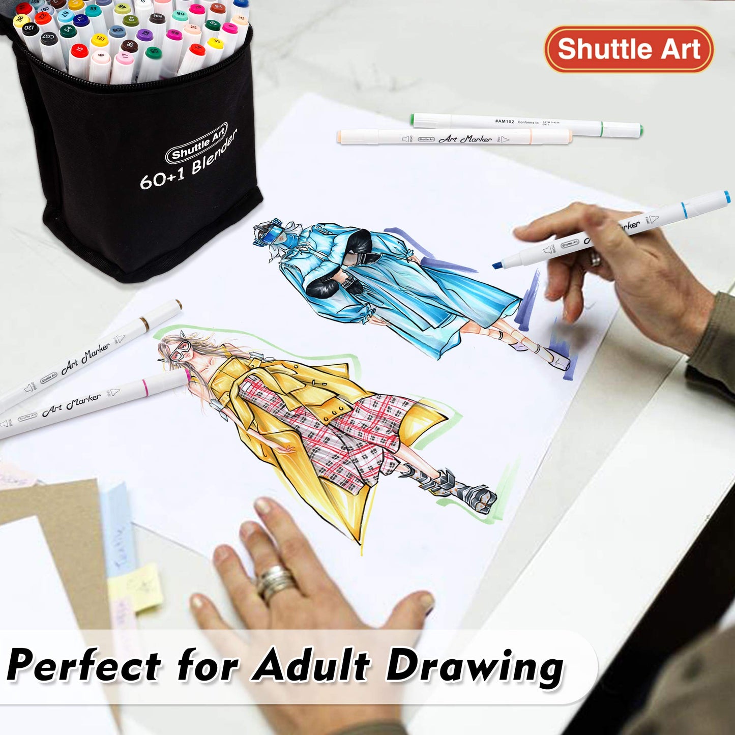 Shuttle Art 61 Colors Dual Tip Art Markers