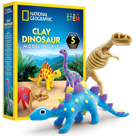 NATIONAL GEOGRAPHIC Clay Dinosaur Arts & Crafts Kit