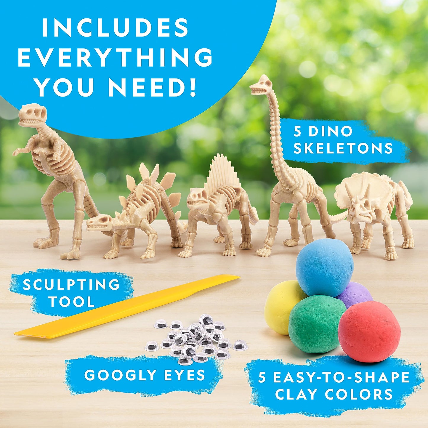 NATIONAL GEOGRAPHIC Clay Dinosaur Arts & Crafts Kit